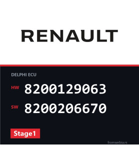 Renault Clio 8200129063 8200206670 Stage1 tuning file