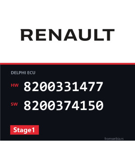 Renault Clio 8200331477 8200374150 Stage1 tuning file