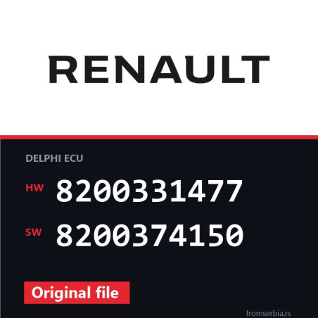Renault Clio 8200331477 8200374150 original ECU file