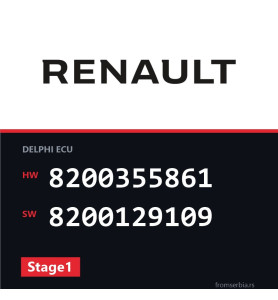 Renault Clio 8200355861 8200129109 Stage1 tuning file