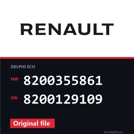 Renault Clio 8200355861 8200129109 original ECU file