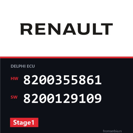 Renault Clio 8200355861 8200129109 Stage1 tuning file