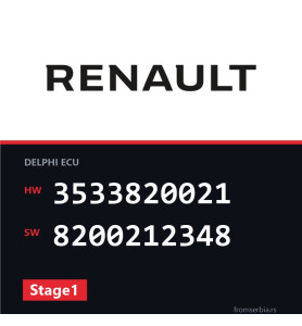 Renault Clio 3533820021 8200212348 Stage1 tuning file