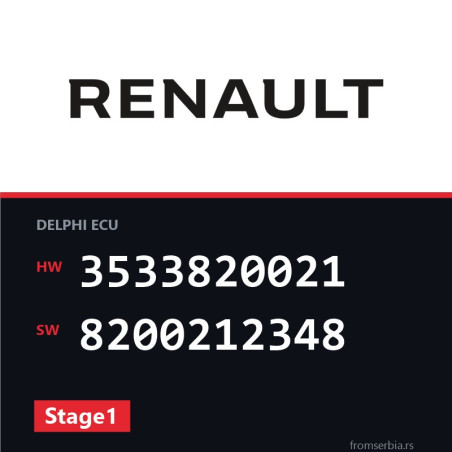 Renault Clio 3533820021 8200212348 Stage1 tuning file