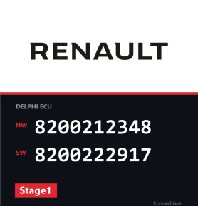 Renault Clio 8200212348 8200222917 Stage1 tuning file