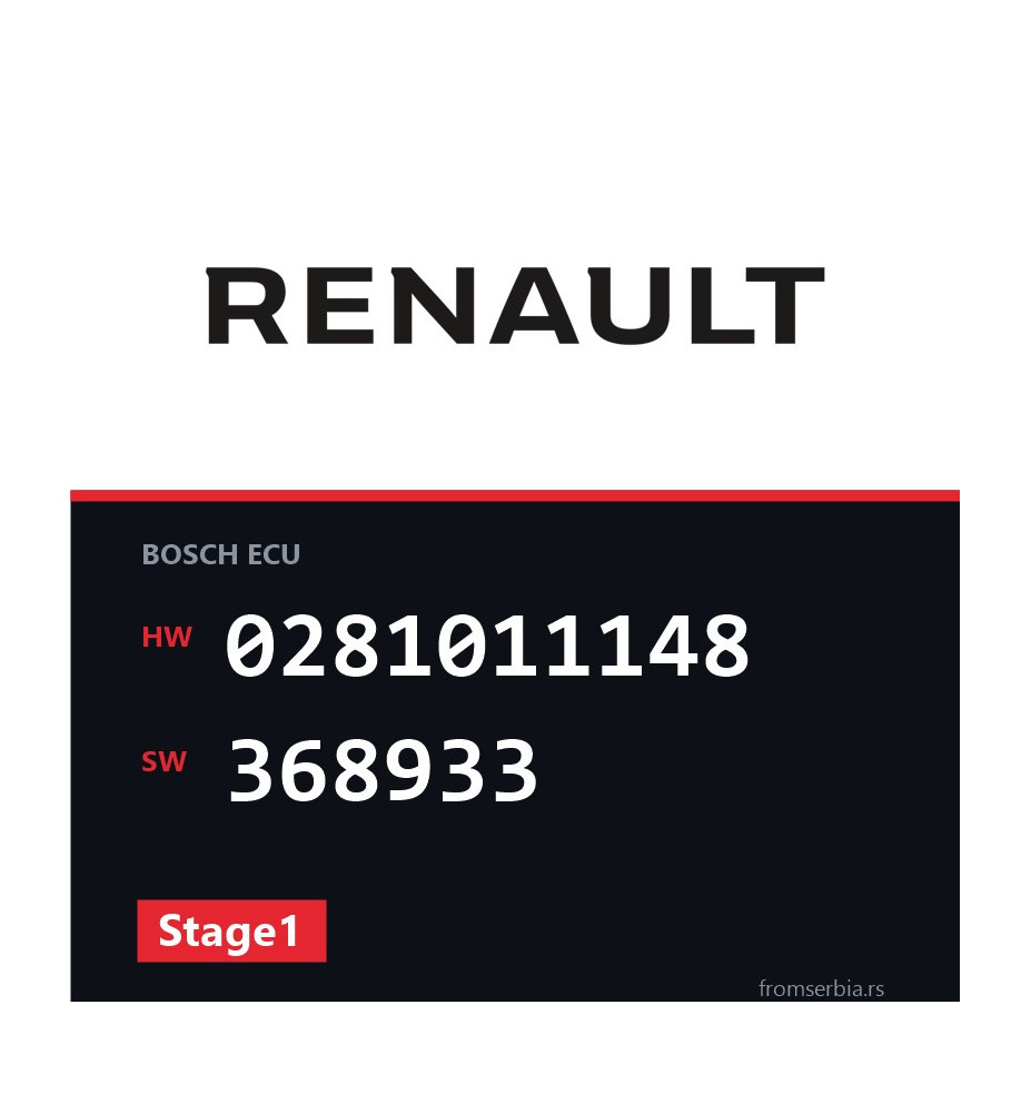 Renault Laguna 0281011148 368933 Stage1 tuning file