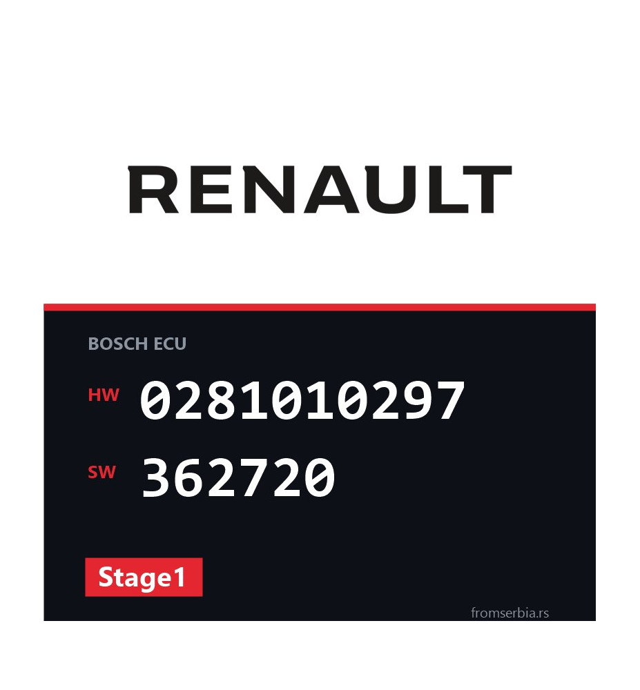 Renault Laguna 0281010297 362720 Stage1 tuning file