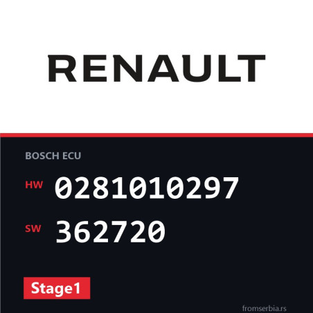 Renault Laguna 0281010297 362720 Stage1 tuning file