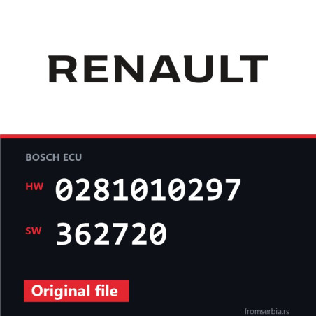 Renault Laguna 0281010297 362720 original ECU file