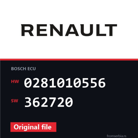 Renault Laguna 0281010556 362720 original ECU file
