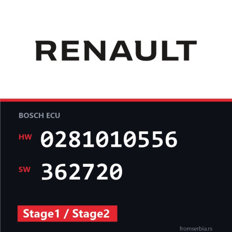 Renault Laguna 0281010556 362720 Stage1 / Stage2 tuning file