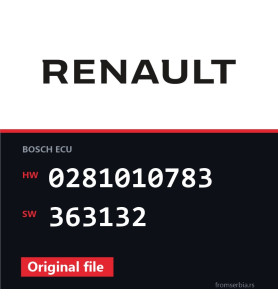 Renault Master 0281010783 363132 original ECU file