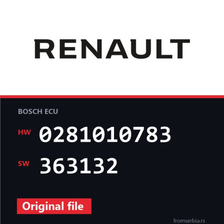 Renault Master 0281010783 363132 original ECU file