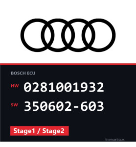 Audi A4 0281001932 350602-603 Stage1 / Stage2 tuning file