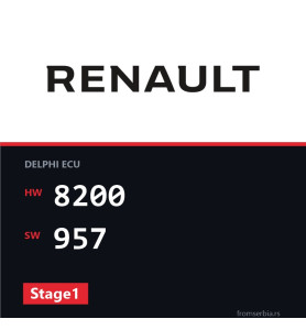 Renault Megane 8200 957 Stage1 tuning file