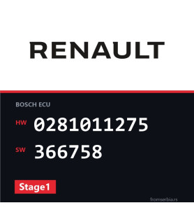 Renault Megane 0281011275 366758 Stage1 tuning file