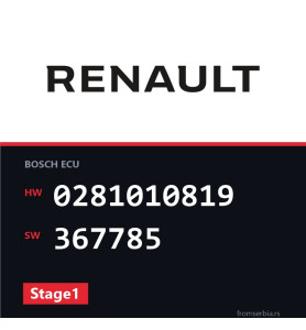 Renault Megane 0281010819 367785 Stage1 tuning file