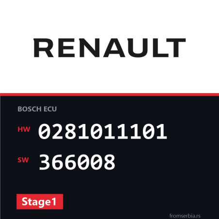 Renault Laguna 0281011101 366008 Stage1 tuning file