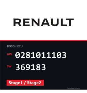 Renault Laguna 0281011103 369183 Stage1 / Stage2 tuning file