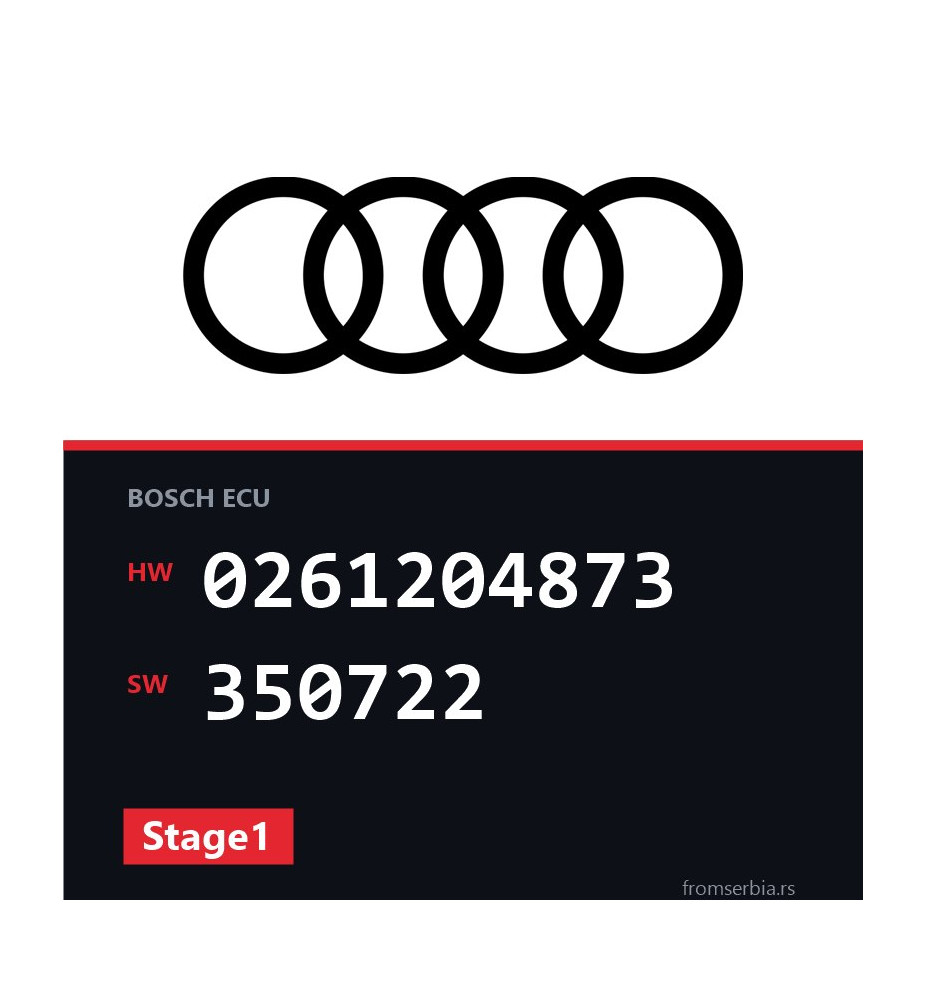 Audi A4 0261204873 350722 Stage1 tuning file