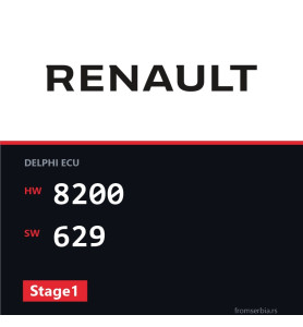 Renault Megane 8200 629 Stage1 tuning file