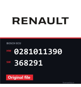 Renault Megane 0281011390 368291 original ECU file