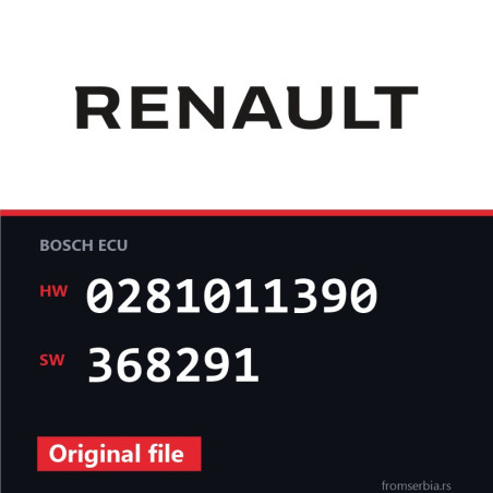 Renault Megane 0281011390 368291 original ECU file
