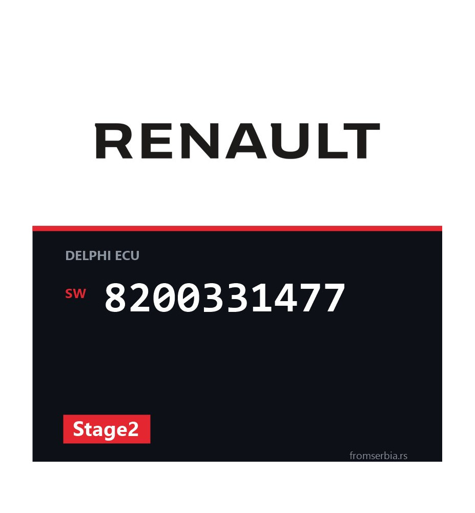 Renault Clio 8200331477 Stage2 tuning file