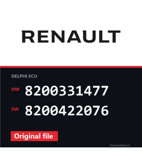 Renault Clio 8200331477 8200422076 original ECU file