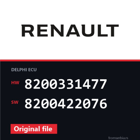 Renault Clio 8200331477 8200422076 original ECU file