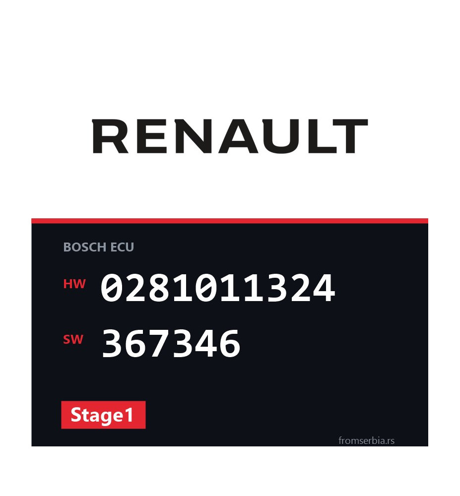 Renault Laguna 0281011324 367346 Stage1 tuning file