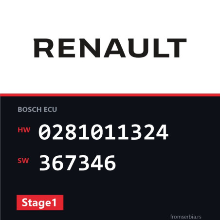 Renault Laguna 0281011324 367346 Stage1 tuning file