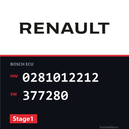Renault Laguna 0281012212 377280 Stage1 tuning file