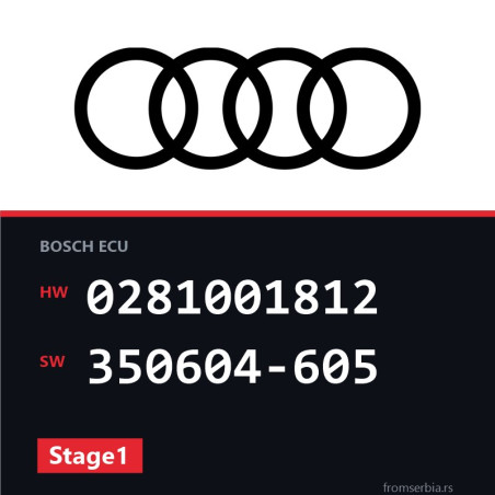Audi A4 0281001812 350604-605 Stage1 tuning file