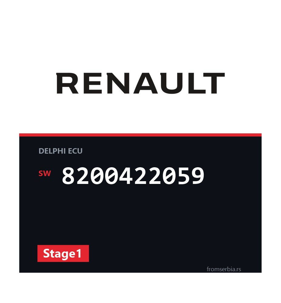 Renault Megane 8200422059 Stage1 tuning file