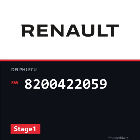 Renault Megane 8200422059 Stage1 tuning file