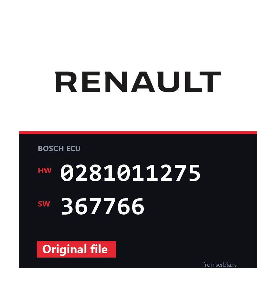 Renault Megane 0281011275 367766 original ECU file