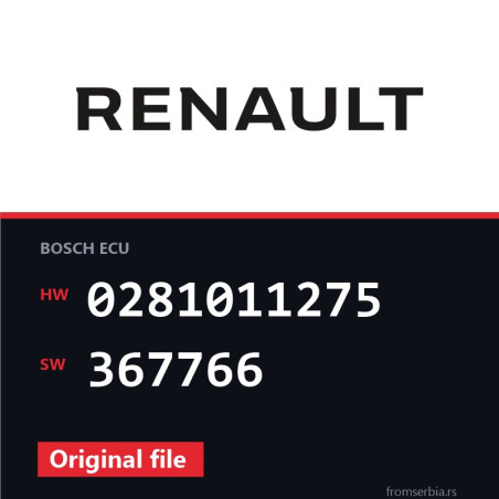 Renault Megane 0281011275 367766 original ECU file