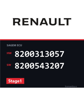 Renault Megane 8200313057 8200543207 Stage1 tuning file