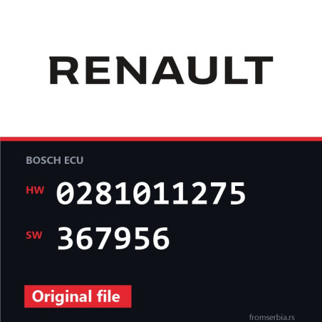 Renault Scenic 0281011275 367956 original ECU file