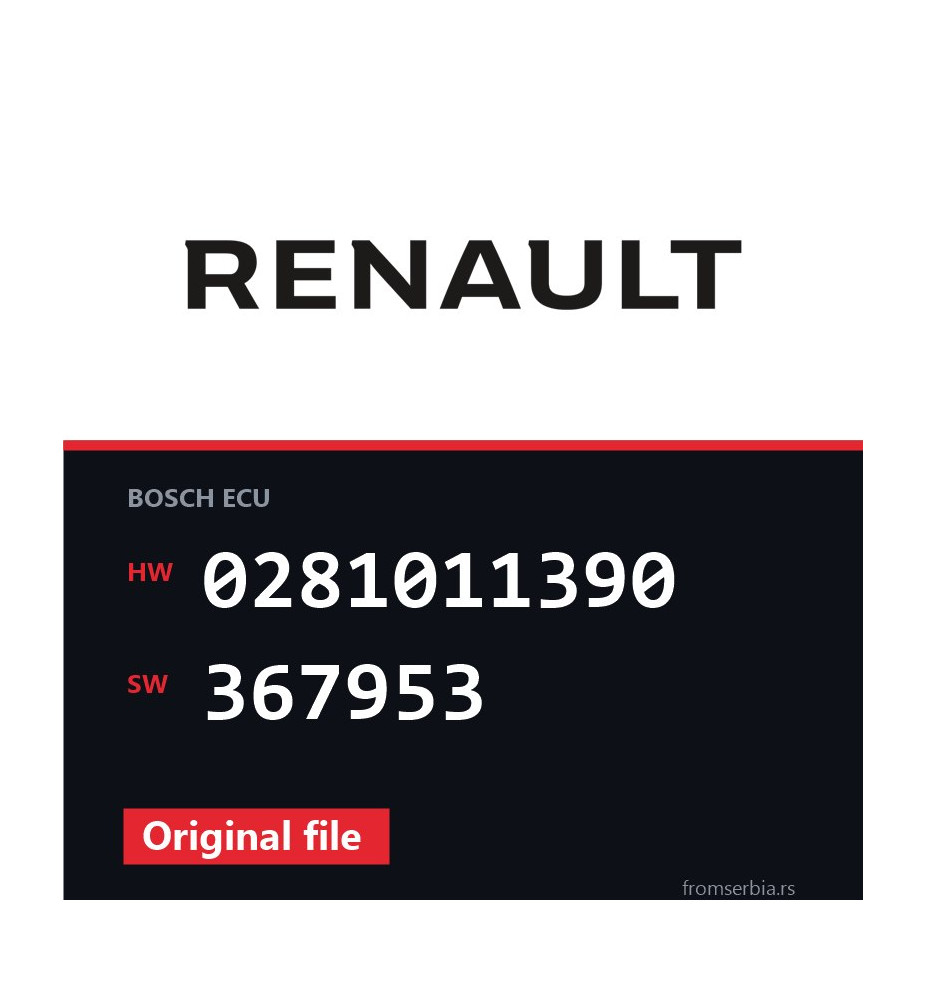 Renault Scenic 0281011390 367953 original ECU file