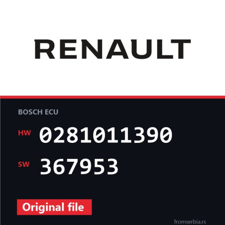 Renault Scenic 0281011390 367953 original ECU file