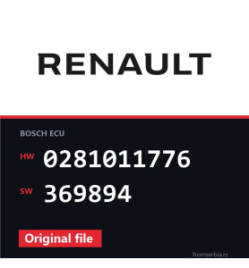 Renault Scenic 0281011776 369894 original ECU file