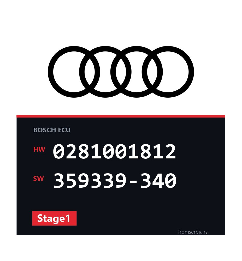 Audi A4 0281001812 359339-340 Stage1 tuning file