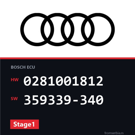 Audi A4 0281001812 359339-340 Stage1 tuning file