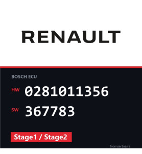 Renault Trafic 0281011356 367783 Stage1 / Stage2 tuning file