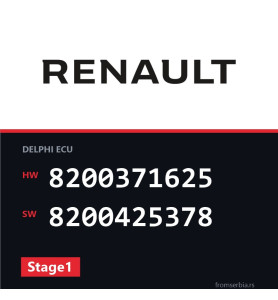 Renault Clio 8200371625 8200425378 Stage1 tuning file