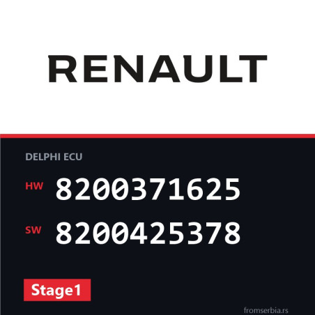 Renault Clio 8200371625 8200425378 Stage1 tuning file