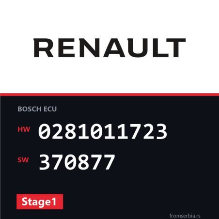 Renault Laguna 0281011723 370877 Stage1 tuning file