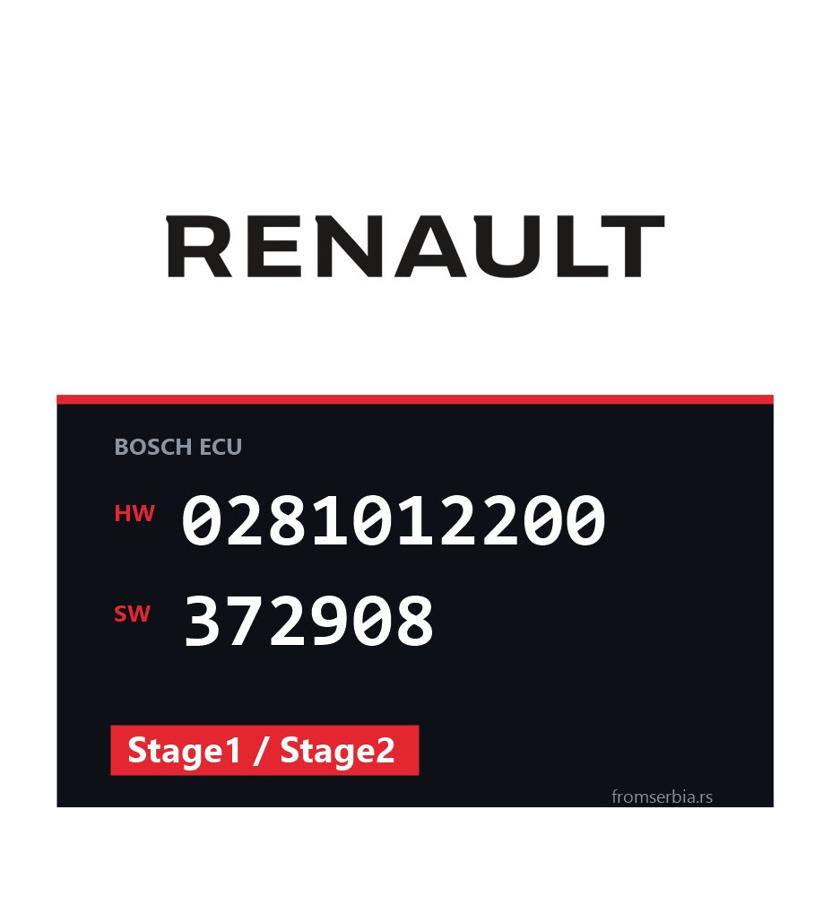 Renault Master 0281012200 372908 Stage1 / Stage2 tuning file